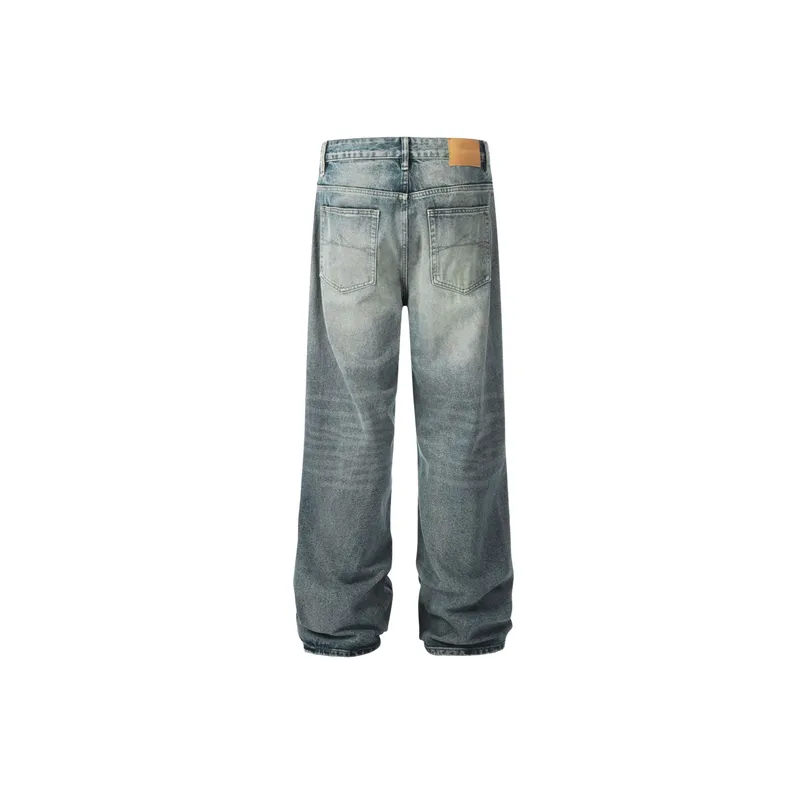 Retro Ripped Wide Leg Jeans-1