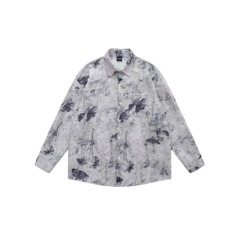 Retro Butterfly Loose Shirt-6