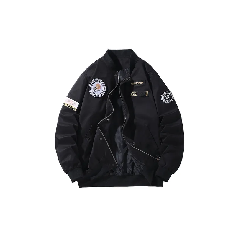 New Large Size Bomber Jacket Spring And Autumn Fashionable Handsome Casual Plus Weight Plus Size Coat