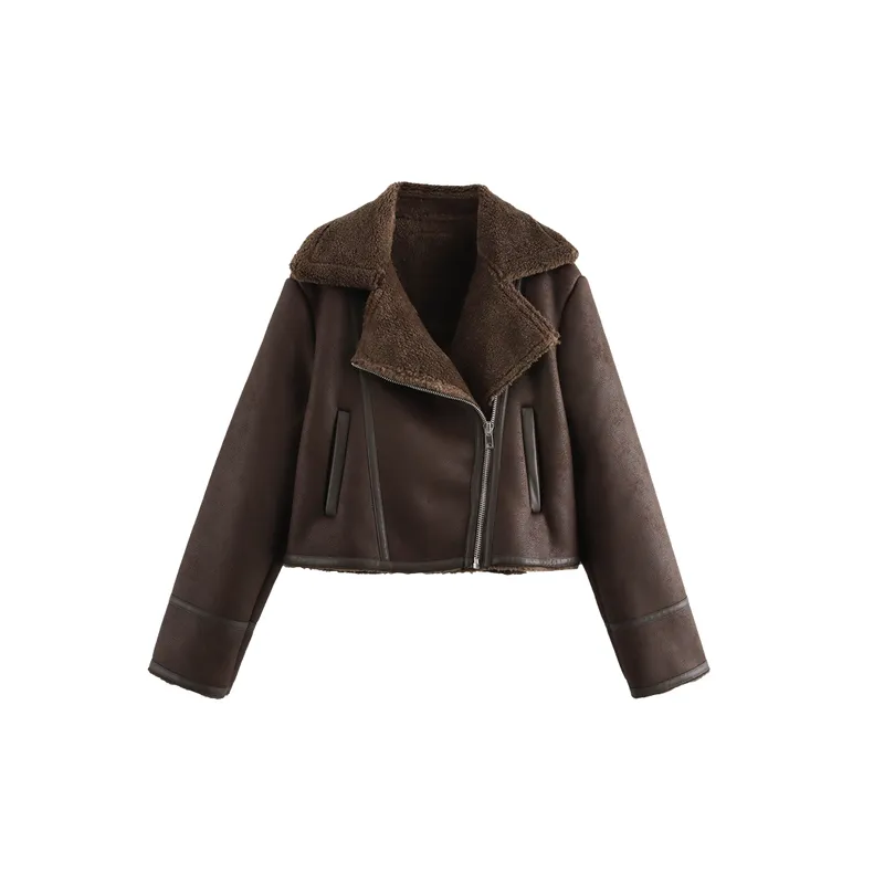 Fashionable Warm Polyester Jacket Women-0