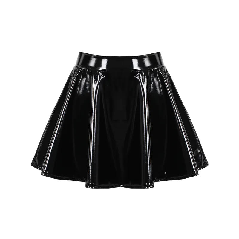 Fashionable Basics PU Leather Skirt Women-0