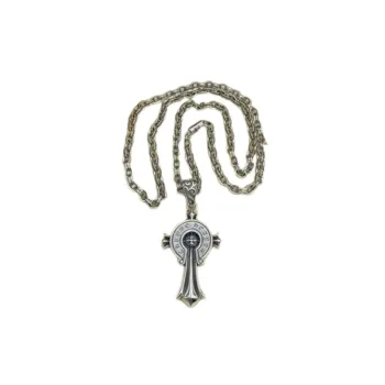 Letter Punk Cross Necklace