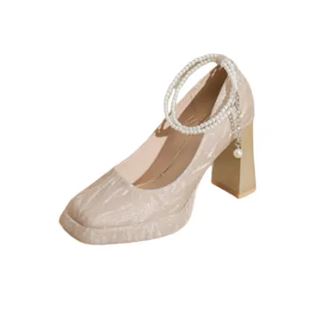 Fashionable Pearls High Heels