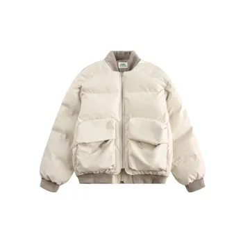 Cool Plain PU Quilted Jacket