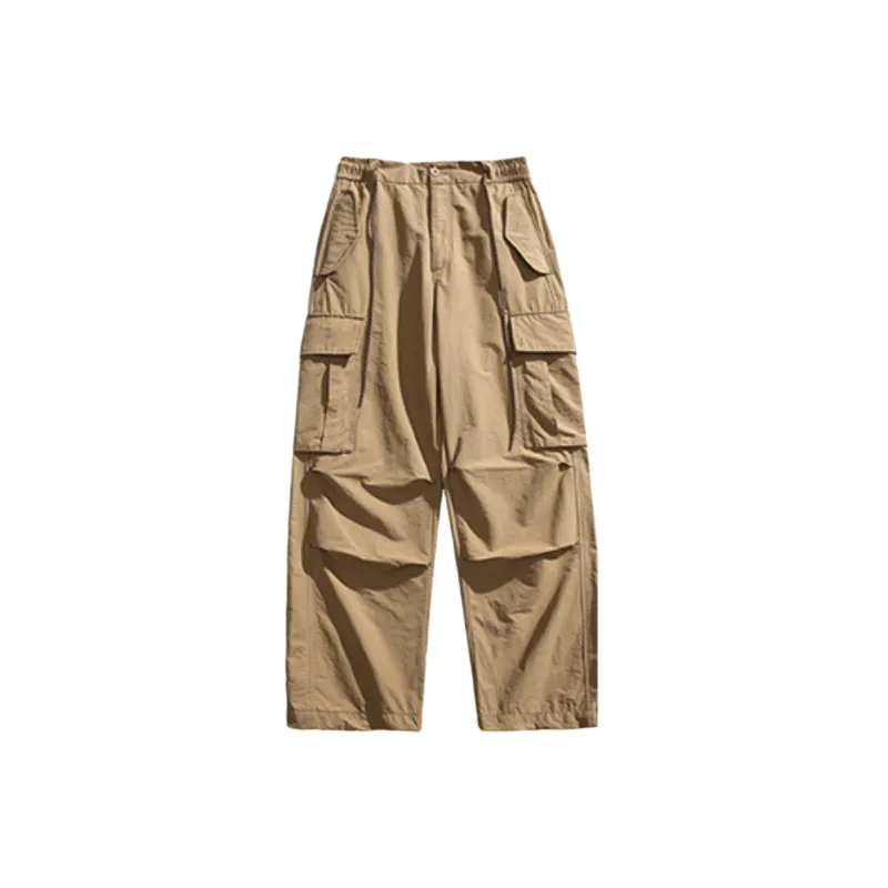 Casual Flare Leg Cotton Cargo Pants-3