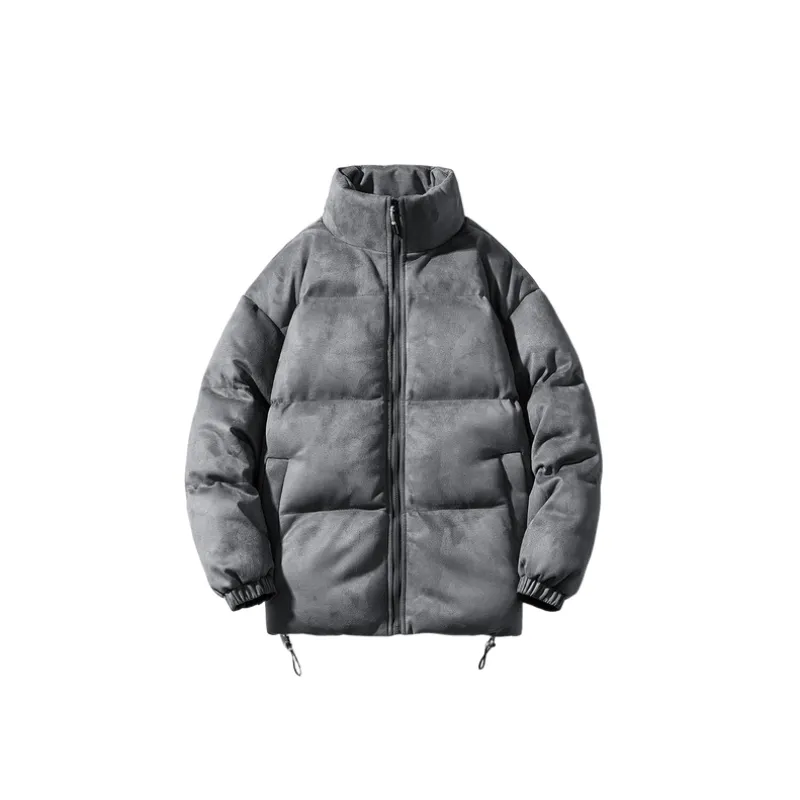 Simple Loose Vinylon Quilted Jacket-8