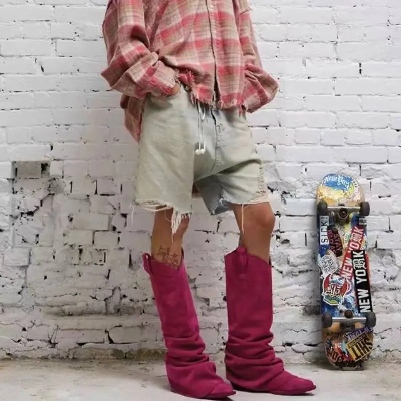Fashionable Simple Knee High Boots-3