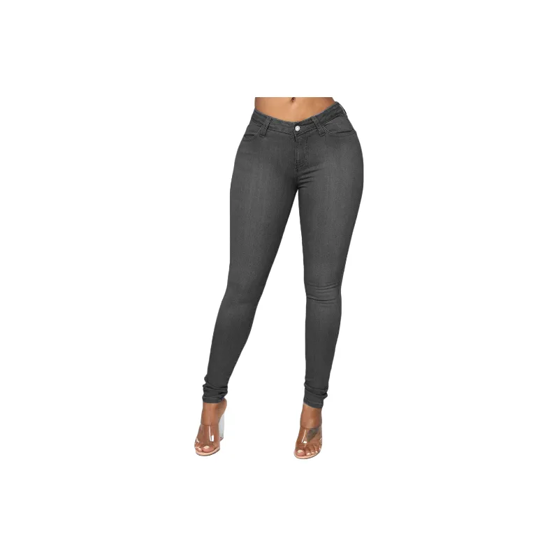 Casual Plain Jeans Women-10