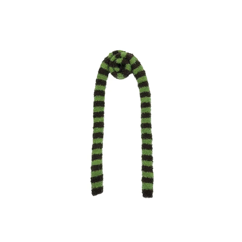 Striped Simple Knit Scarf-5