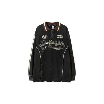 Retro Washed Embroidery Polo