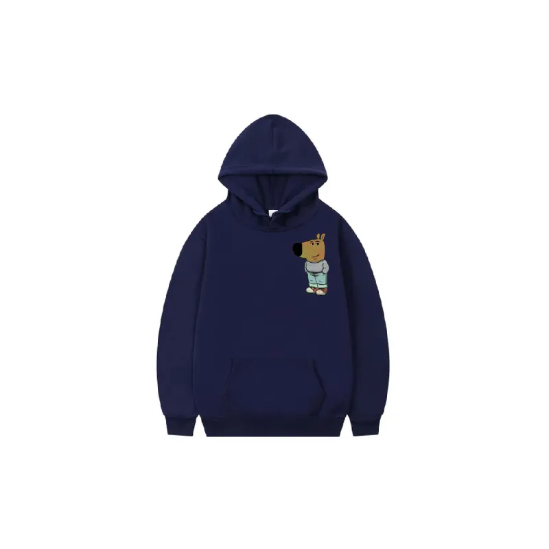 Casual Loose Polyester Hoodie-2