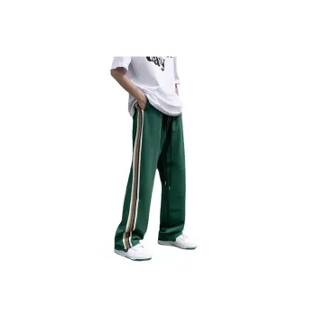 Striped Casual High Street Straight Sports Pants