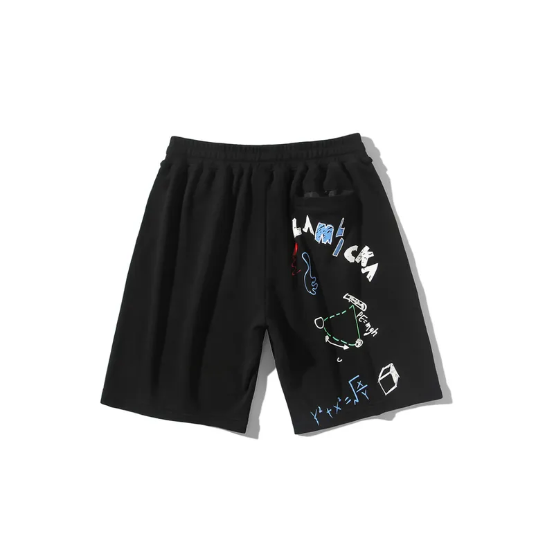 Trendy Astronaut Graffiti Print Shorts-3