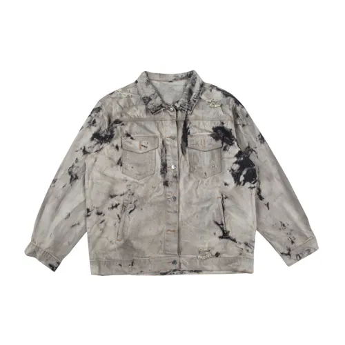 Homemade Tie Dye Loose Hip Hop Denim Jacket