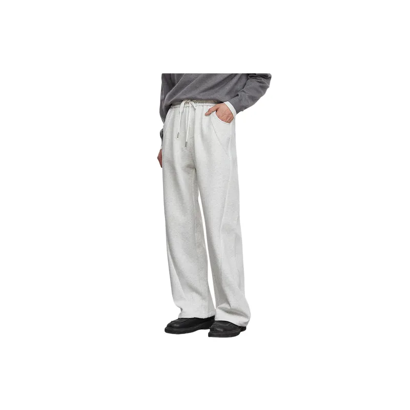 Basics Loose Cotton Blended Fabric Casual Pants-0