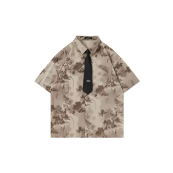 Retro Vintage Tie Lining Shirt