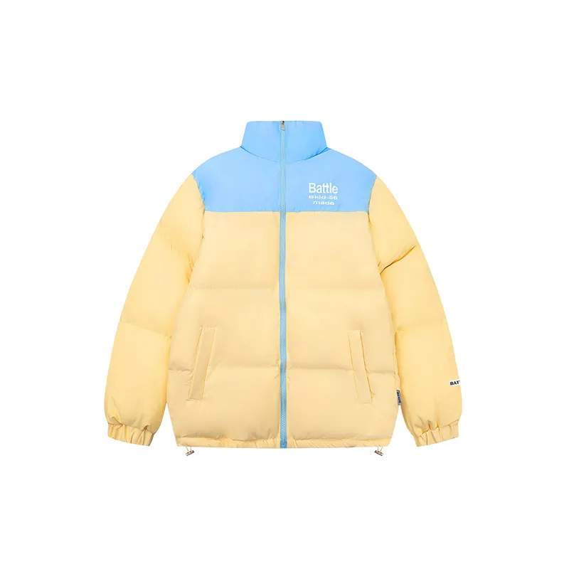Basics Plain Blended Synthetic Fabrics Quilted Jacket-2
