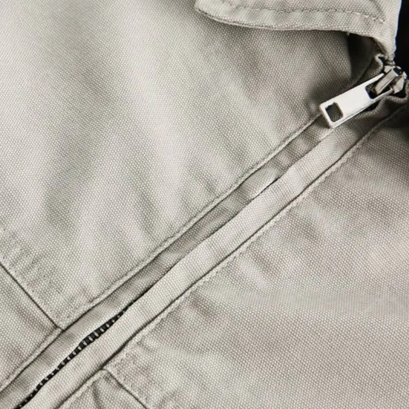 Retro Washed Loose Cotton Jacket-8