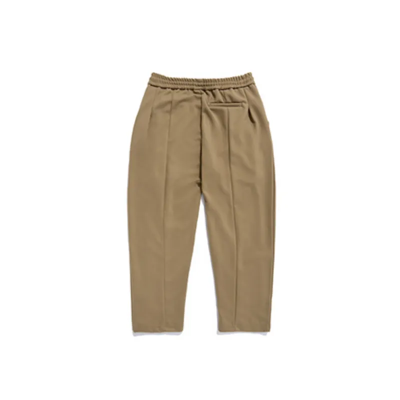 Trendy Plain Blended Synthetic Fabrics Casual Pants-1