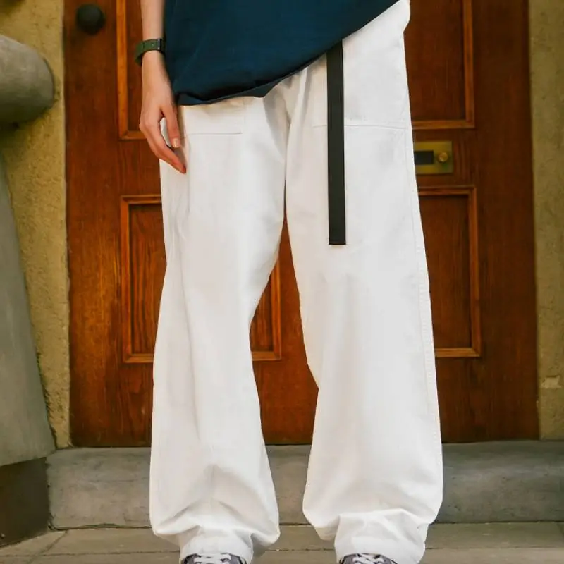 Basics Loose 100% Cotton Casual Pants-6