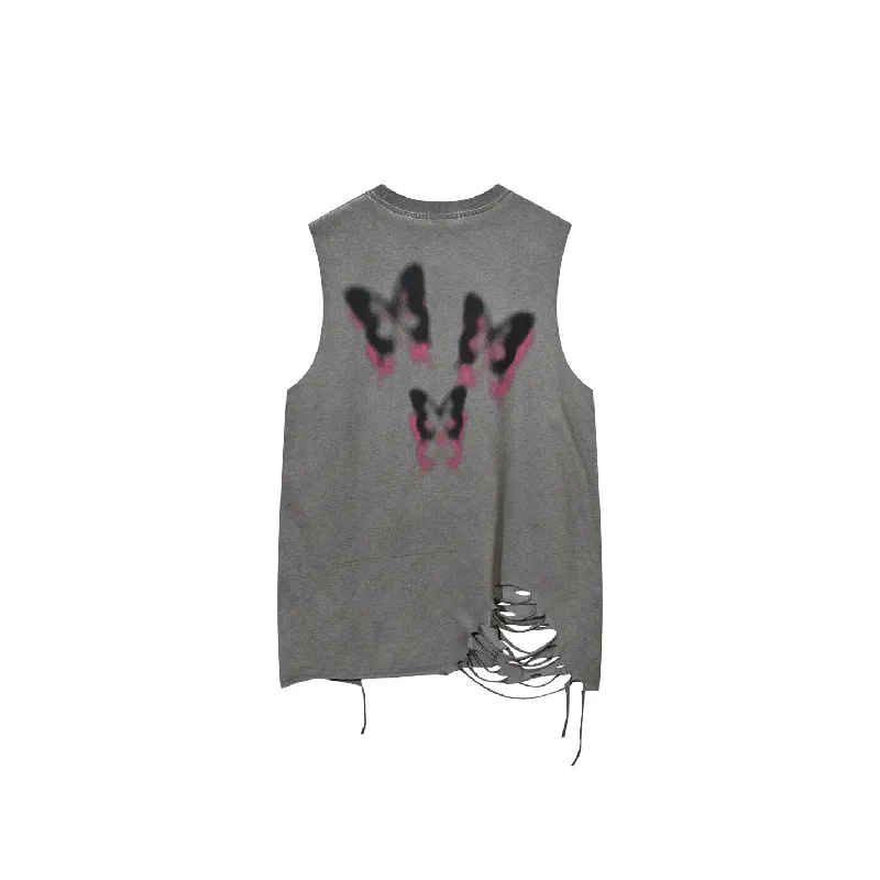 Street Loose Cotton Blended Fabric Vest-1
