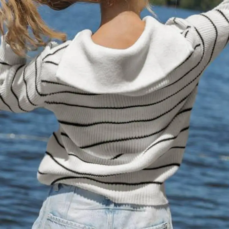 Fashionable Loose Long Sleeve Sweater Women-3