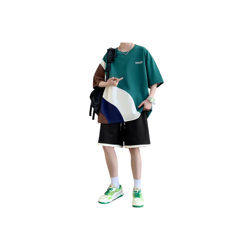 Short Sleeved Two Piece Sportswear-0