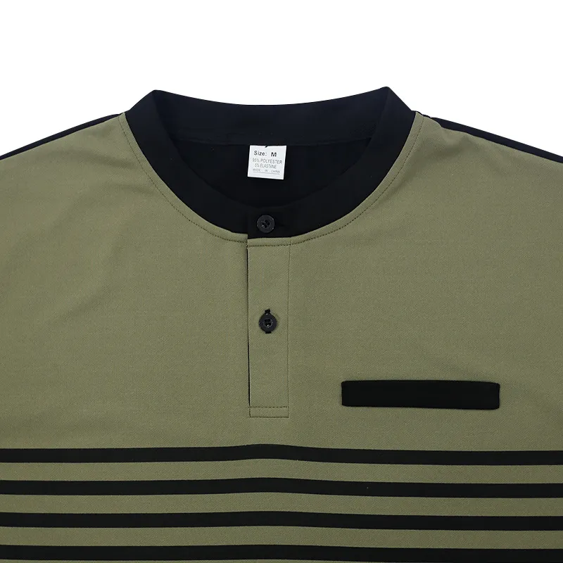 Fashionable Prin Cotton Blended Fabric Polo-16