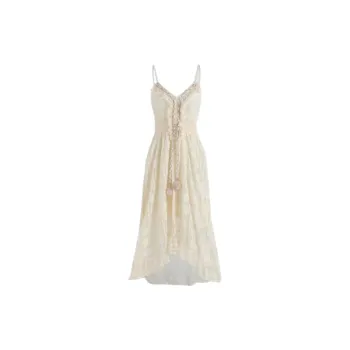 Plain Elegant Lace Slip Dress Women