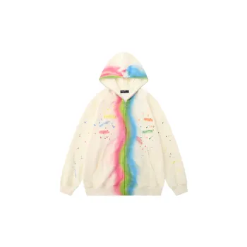 Loose Casual Trendy Street Printed Zipper Jacke