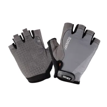 Sporty Contrast Color Fitness Gloves