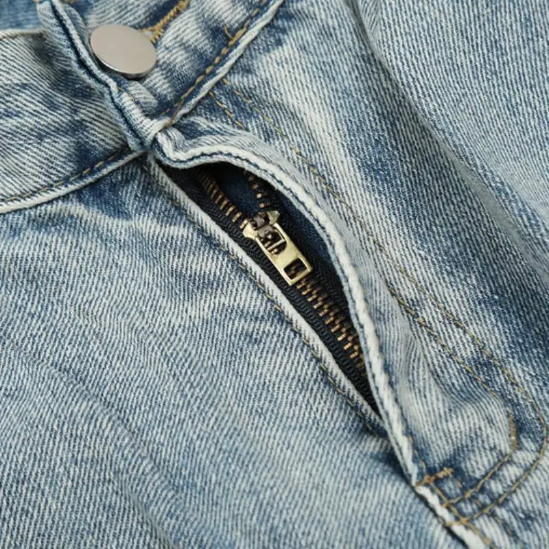 Retro Ripped Denim Shorts Unisex-2