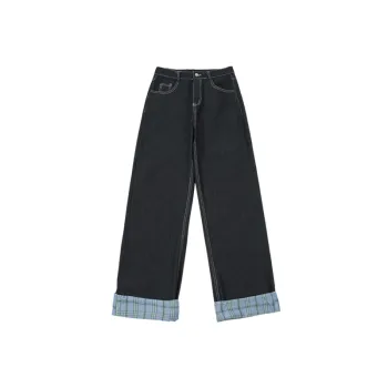 Retro Straight Plaid Pants