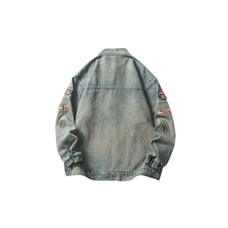 Retro Embroidered Denim Jacket-1