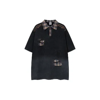 Retro Plaid 100% Cotton T Shirt