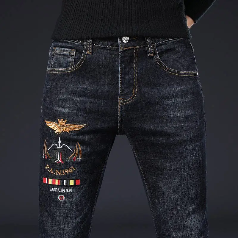 Casual Embroidered Jeans-4