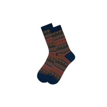 Retro Fashionable Combed Cotton Mid Calf Sock