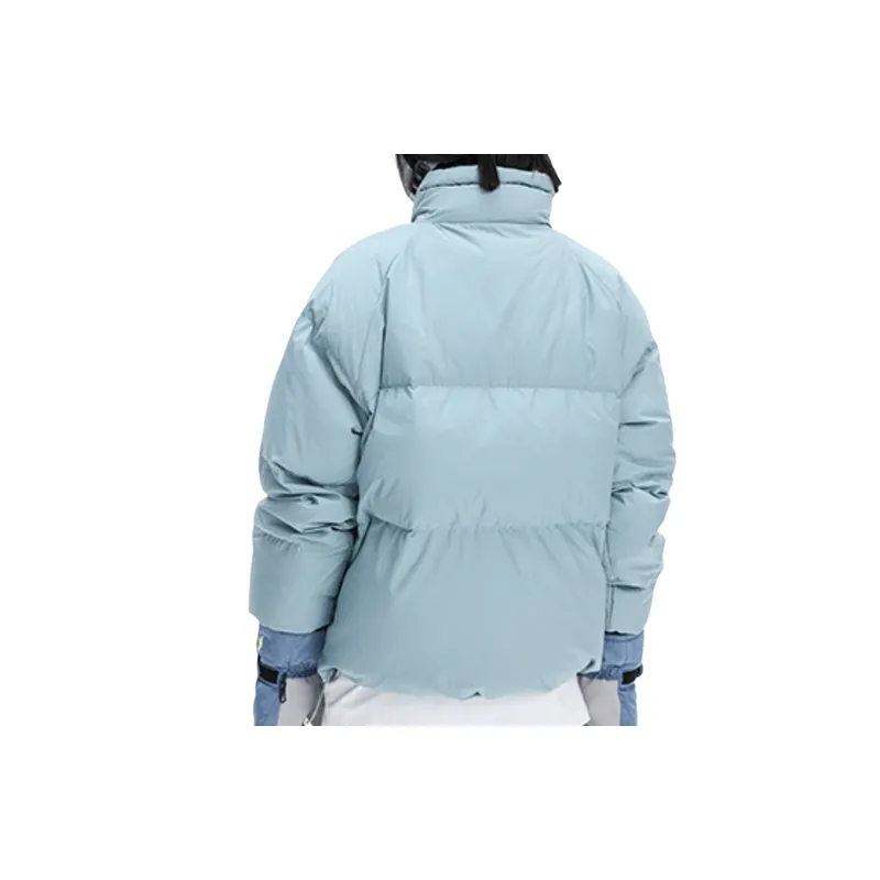 Casual Plain White Duck Down Jacket-9