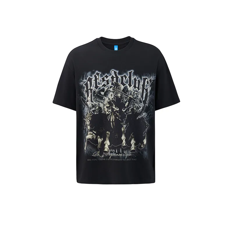 White Printing Cotton T Shirt-0