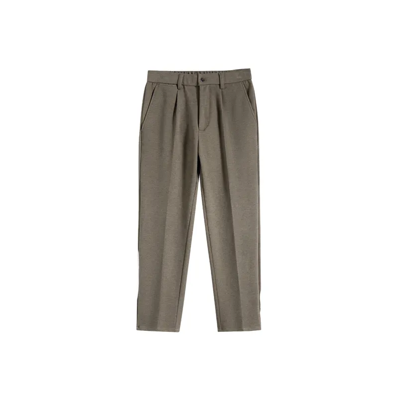 Fashionable Basics Woolen Fabric Casual Pants-3