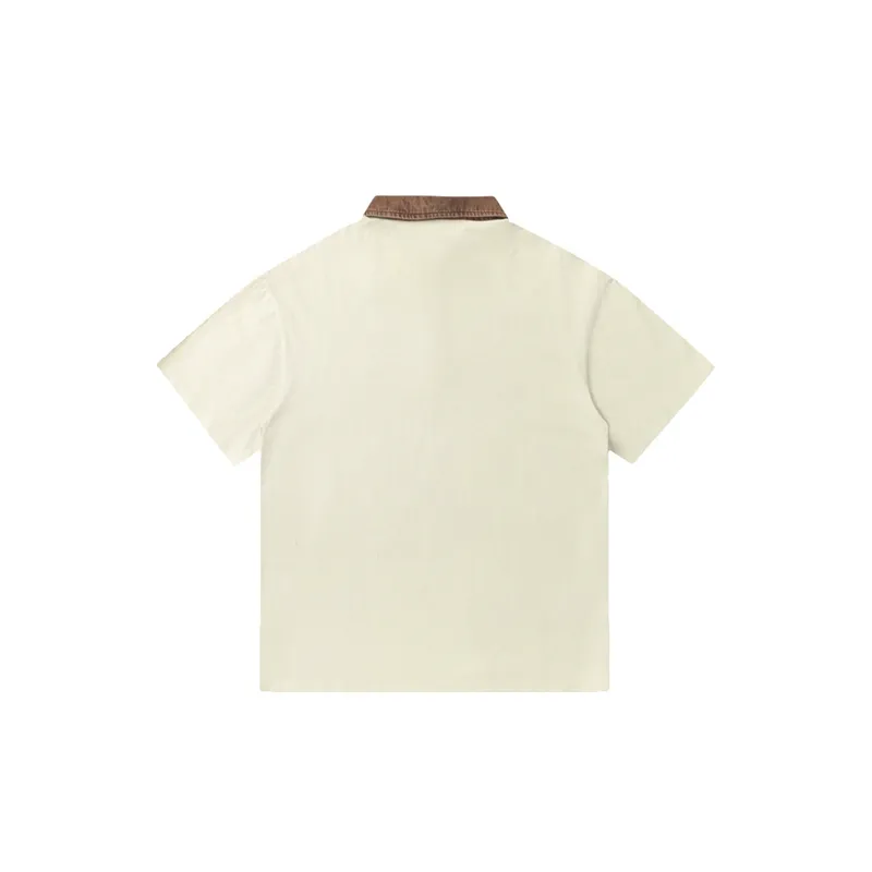 Lapel Short Sleeve T Shirt-5