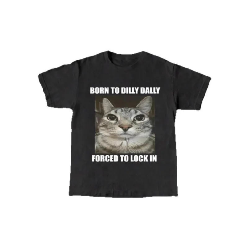 Casual Print Milk Fiber T Shirt-0