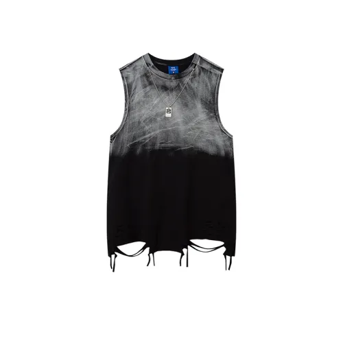 Trendy Tie-Dyed Hole Necklace Vest