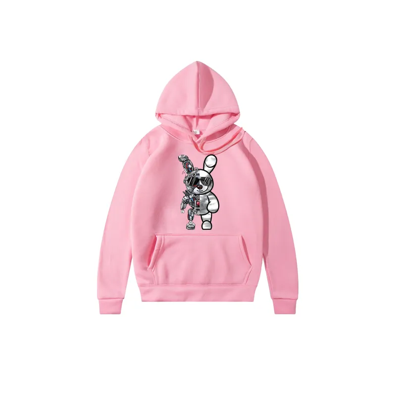 Mechanical Rabbit Printing Comfortable Hoodie-15