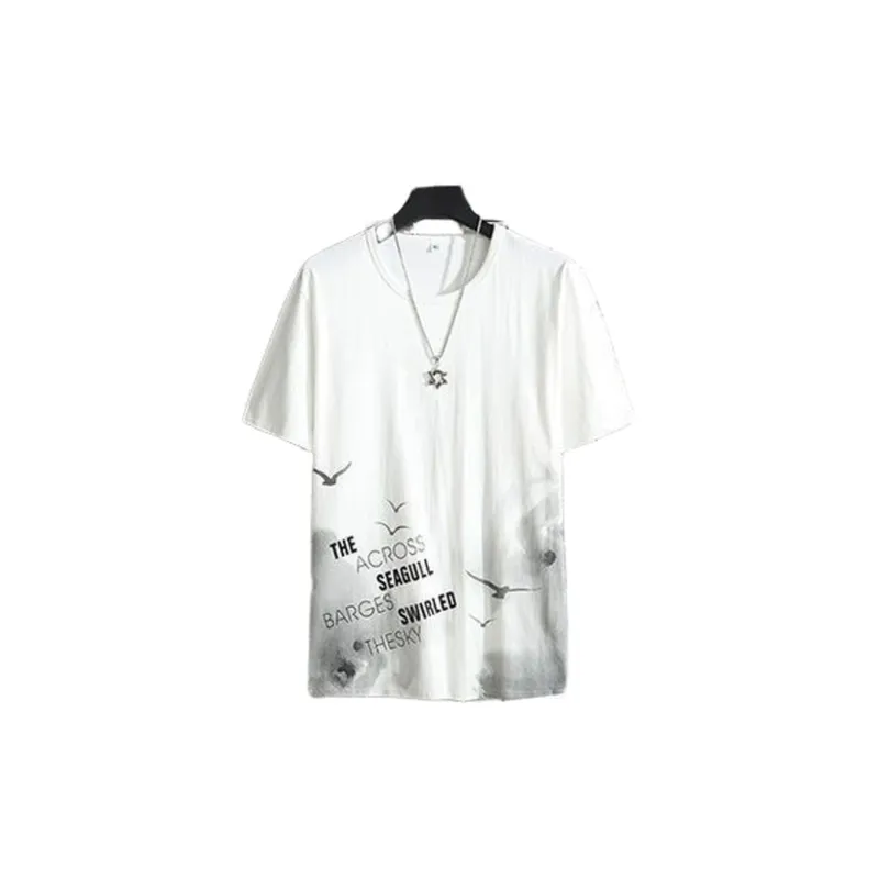 New Trendy Short Sleeved T Shirt   Casual Large Size Two Sets-5