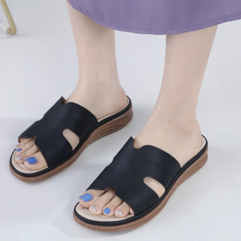 Retro Plain Flip Flops-6