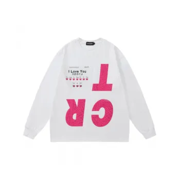 Love Letter Printed Pure Cotton Long Sleeve Sweater