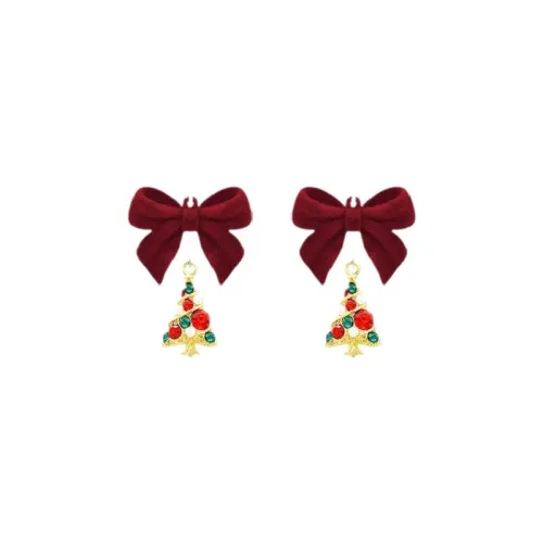 Cute Bow Christmas Earring
