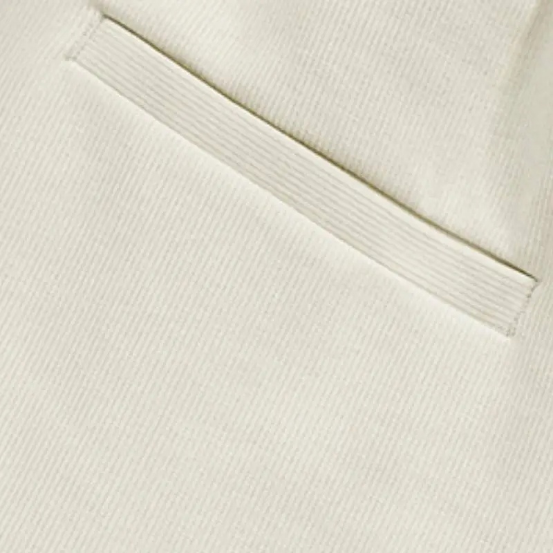 Simple Loose Blended Synthetic Fabrics Suit Trousers-7