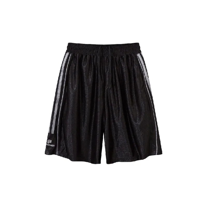 Sporty Embroidery Denim Shorts
